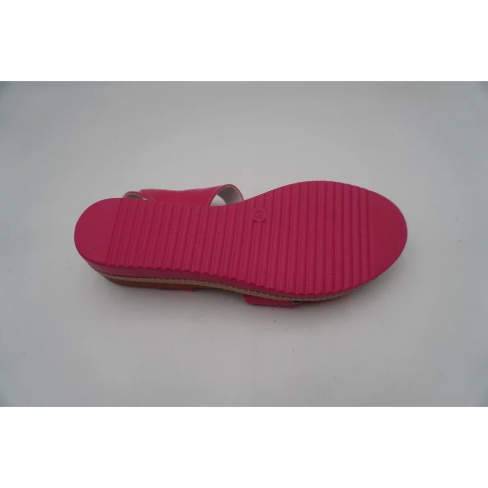 Shein Pink Braid Detail Midsole Espadrille Wedge Sandals Size 43